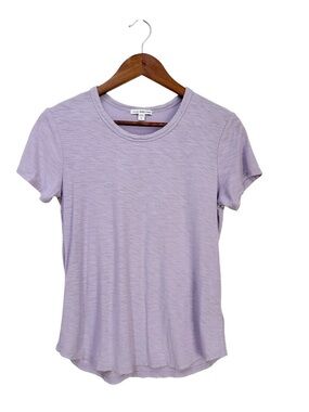 James Perse Crew Neck Short Sleeve Tee Purple Women's Size 2 Medium